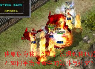 我原以为我只爱刀,没想到我也爱人?如何平衡传奇中的战斗与社交? 我原以为我只爱刀,没想到我也爱人?如何平衡传奇中的战斗与社交?