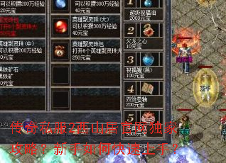 传奇私服2西山居官网独家攻略?新手如何快速上手? 传奇私服2西山居官网独家攻略?新手如何快速上手?
