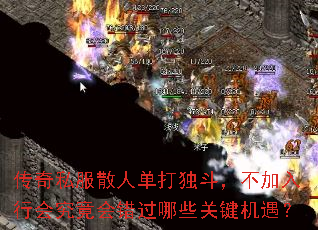 传奇私服散人单打独斗,不加入行会究竟会错过哪些关键机遇? 传奇私服散人单打独斗,不加入行会究竟会错过哪些关键机遇?